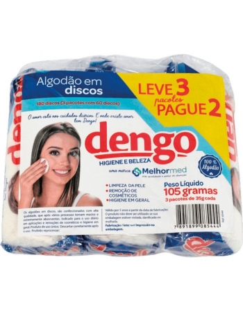 ALGODAO DISCO DENGO C/3PCT 35GR
