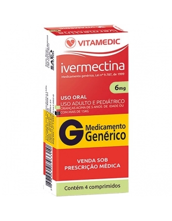 IVERMECTINA 6MG 4 CPR - GENÉRICO