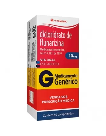 DICLORIDRATO DE FLUNARIZINA 10MG 50 CPR - GENÉRICO
