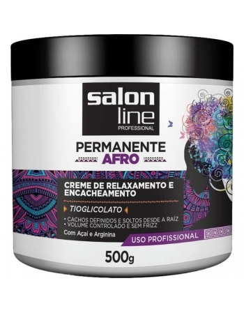 CREME DE RELAXAMENTO PERMANENTE AFRO 500GR SALON LINE