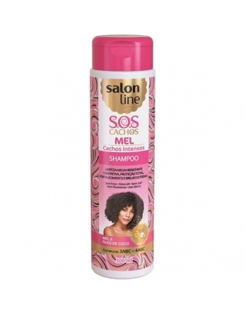 SOS CACHOS SHAMPOO MEL E OLEO ARGAN 300ML SALON LINE