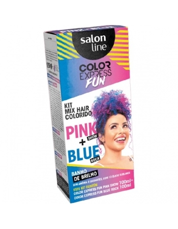 TONALIZANTE COLOR EXPRESS FUN BLUE ROCK E PINK SHOW SALON LINE