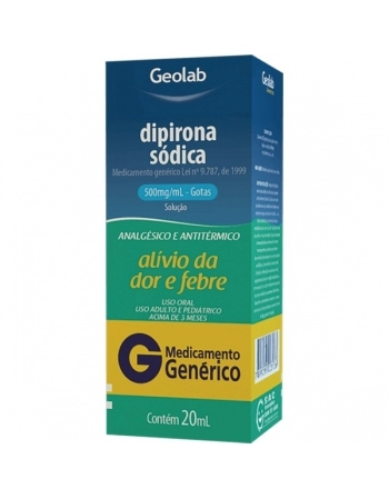 G.DIPIRONA GTS 500MG 20ML GEOLAB