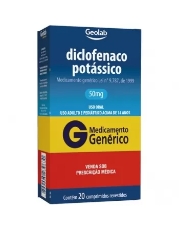 DICLOFENACO POTASSIO 50MG C/20CPR - GENÉRICO