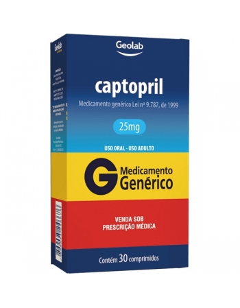 CAPTOPRIL 25MG C 30CPR - GENÉRICO