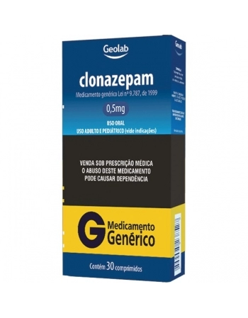 CLONAZEPAM 0,5 MG 30 CPR P344 - GENÉRICO