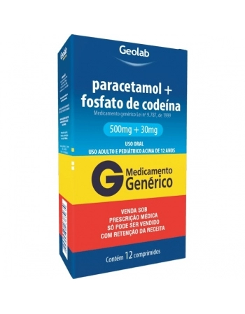 G.PARACETAMOL+CODEINA 500+30MG 12CPR P344 GEOLAB
