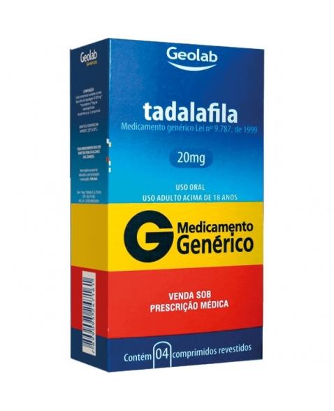 TADALAFILA 20 MG 4 CPR - GENÉRICO