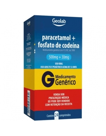 G.PARACETAMOL+CODEINA 500+30MG 24CPR P344 GEOLAB