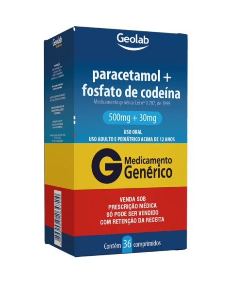 PARACET+CODEINA 500+30 MG 36 CPR P344 - GENÉRICO