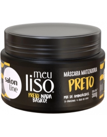 MEU LISO MASCARA MATIZADORA PRETO 300 GR