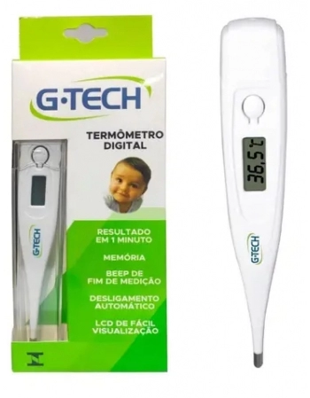 TERMOMETRO CLINICO DIGITAL G-TECH MODELO TH1027 BRANCO