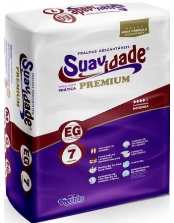 FRALDA DESC. GERIATRICA SUAVIDADE PREMIUM EG 7UN DIGUINHO