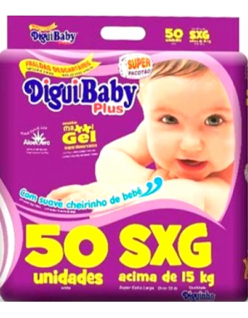 FRALDA INFANTIL DIGUIBABY PLUS SXG 50 UND