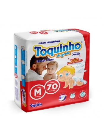 FRALDA DESC. TOQUINHO DE GENTE BASIC PLUS M 70 UND