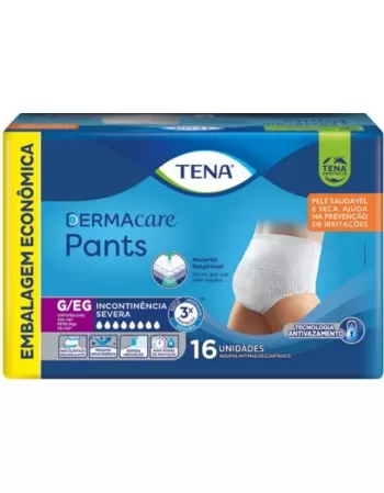 FRALDA TENA DERMACARE PANTS 16UND G/EG ADULTO