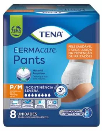 FRALDA TENA DERMACARE 8 UND P/M ADULTO