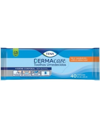 TOALHA UMED TENA DERMACARE ADULTO 40 UND