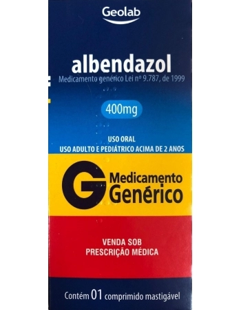 ALBENDAZOL 400 MG 1 CPR MASTIGÁVEL - GENÉRICO