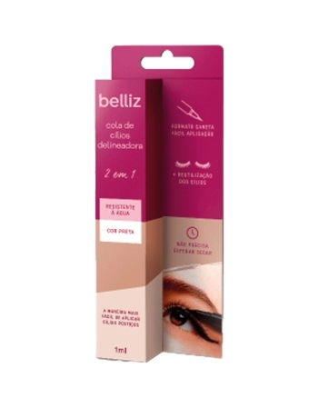 COLA DE CILIOS DELINEADORA PRETA 2 EM 1