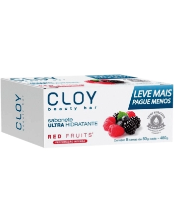 SABONETE CLOY BEAUTY RED FRUITS 6X80GR LEV MAIS PG MENOS