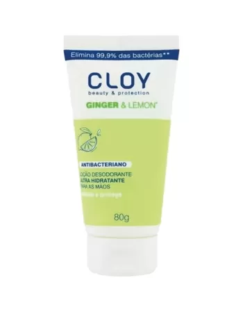 LOCAO PARA MAOS CLOY ANTIBAC GINGER E LEMON 80G