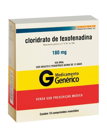 G.CLORIDRATO FEXOFENADINA 180 MG 10 CPR