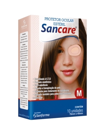 PROTETOR OCULAR ESTERIL SANCARE M 10 UND