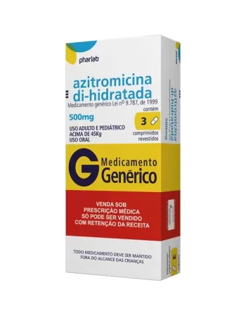 AZITROMICINA DI-HID 500MG 3CPR - GENÉRICO