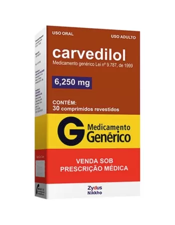 CARVEDILOL 6,25 MG 30 CPR - GENÉRICO