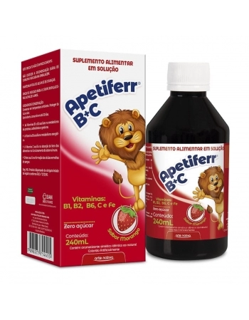 APETIFERR B+C SABOR MORANGO 240ML