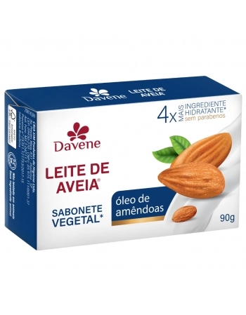 LEITE DE AVEIA SABONETE VEGETAL OLEO DE AMENDOAS 90G