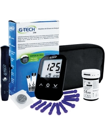 KIT MEDIDOR DE GLICOSE D-TECH FREE LITE COMPLETO