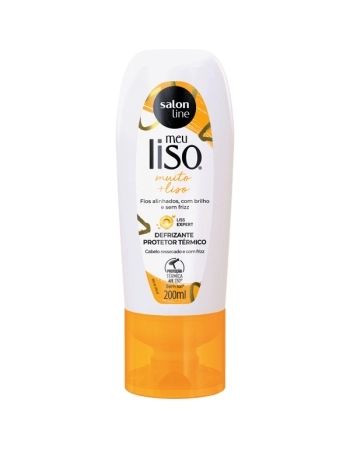 MEU LISO DEFRIZANTE PROTETOR TERMICO MUITO + LISO 200ML SALON LINE