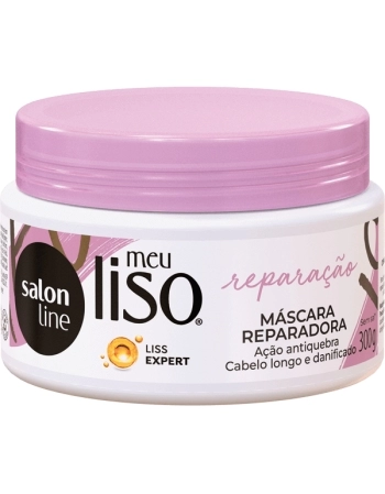 MEU LISO MASCARA REPARADORA REPARACAO 300GR SALON LINE