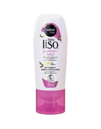 MEU LISO DEFRIZANTE PROTETOR TERMICO PROTECAO TOTAL 200ML SALON LINE