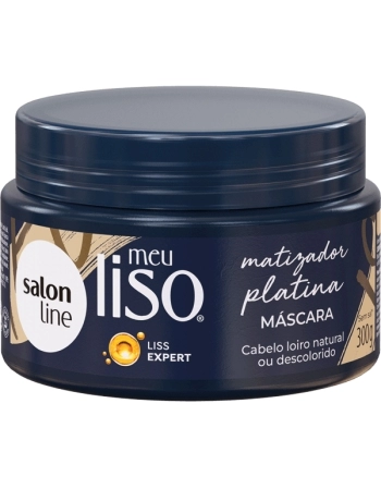 MÁSCARA MEU LISO MATIZADOR PLATINA 300G SALON LINE