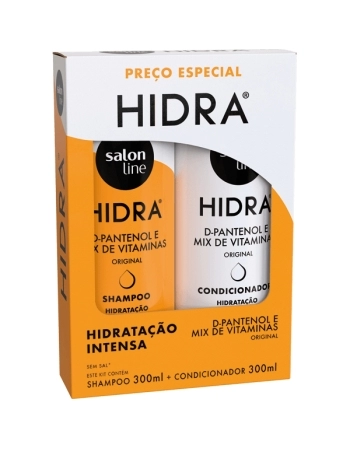 KIT SHAMPOO E CONDICIONADOR HIDRA HIDRATAÇÃO INTENSA 300ML