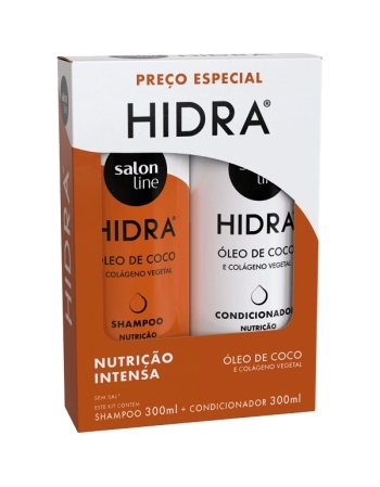 KIT SHAMPOO E CONDICIONADOR HIDRA NUTRIÇÃO INTENSA 300ML SALON LINE