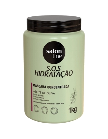 SOS HIDRATACAO MASCARA AZEITE DE OLIVA 1KG SALON LINE