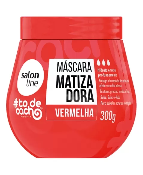 MASCARA MATIZADORA VERMELHA TODECACHO 300G SALON LINE