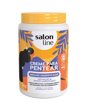 CREME PENTEAR BRILHO UMIDIFICADO 1KG SALON LINE