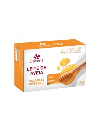 LEITE DE AVEIA SABONETE VEGETAL MEL PURO 90G