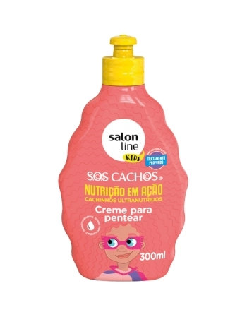 CREME PARA PENTEAR SOS CACHOS KIDS NUTRICAO EM ACAO 300ML SALON LINE