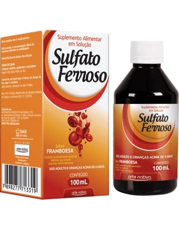 SULFATO FERROSO 100ML FRAMBOESA