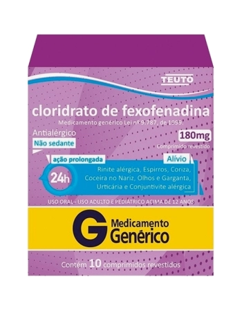 G.CLORIDRATO FEXOFENADINA 180 MG 10 CPR