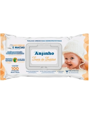 ANJINHO TOALHA UMED DERMOPROT TROCA DE FRALDAS 100UND PARENTEX