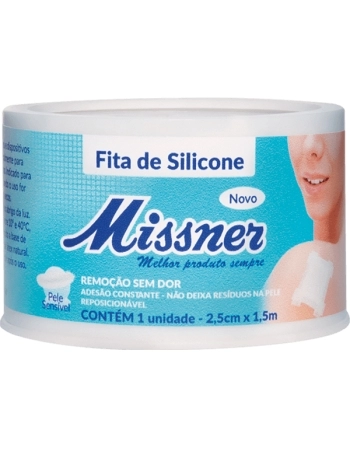 FITA DE SILICONE HIPOALERGICA 2,5CM X 1,5M