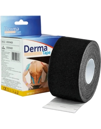BANDAGEM ELASTICA DERMATAPE 5MX5CM PRETO