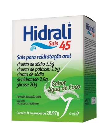 HIDRALI SAIS 45 AGUA DE COCO 4 ENV 28,97G